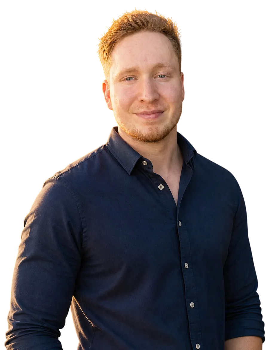 Paulius Sapranauskas im dunkelblauen Hemd